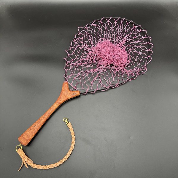 本流・湖用スプリングネット　ロング　花梨瘤